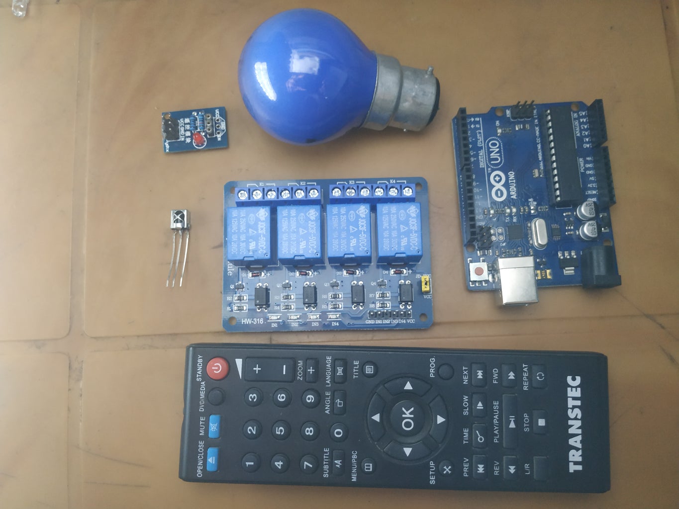 DIY IR Remote Controlled Home Automation 4 Steps Circuit Diagram