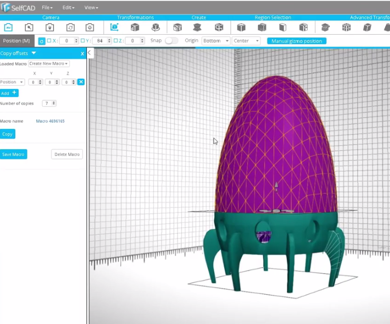Creating  a Lamp in SelfCAD for 3D Printing
