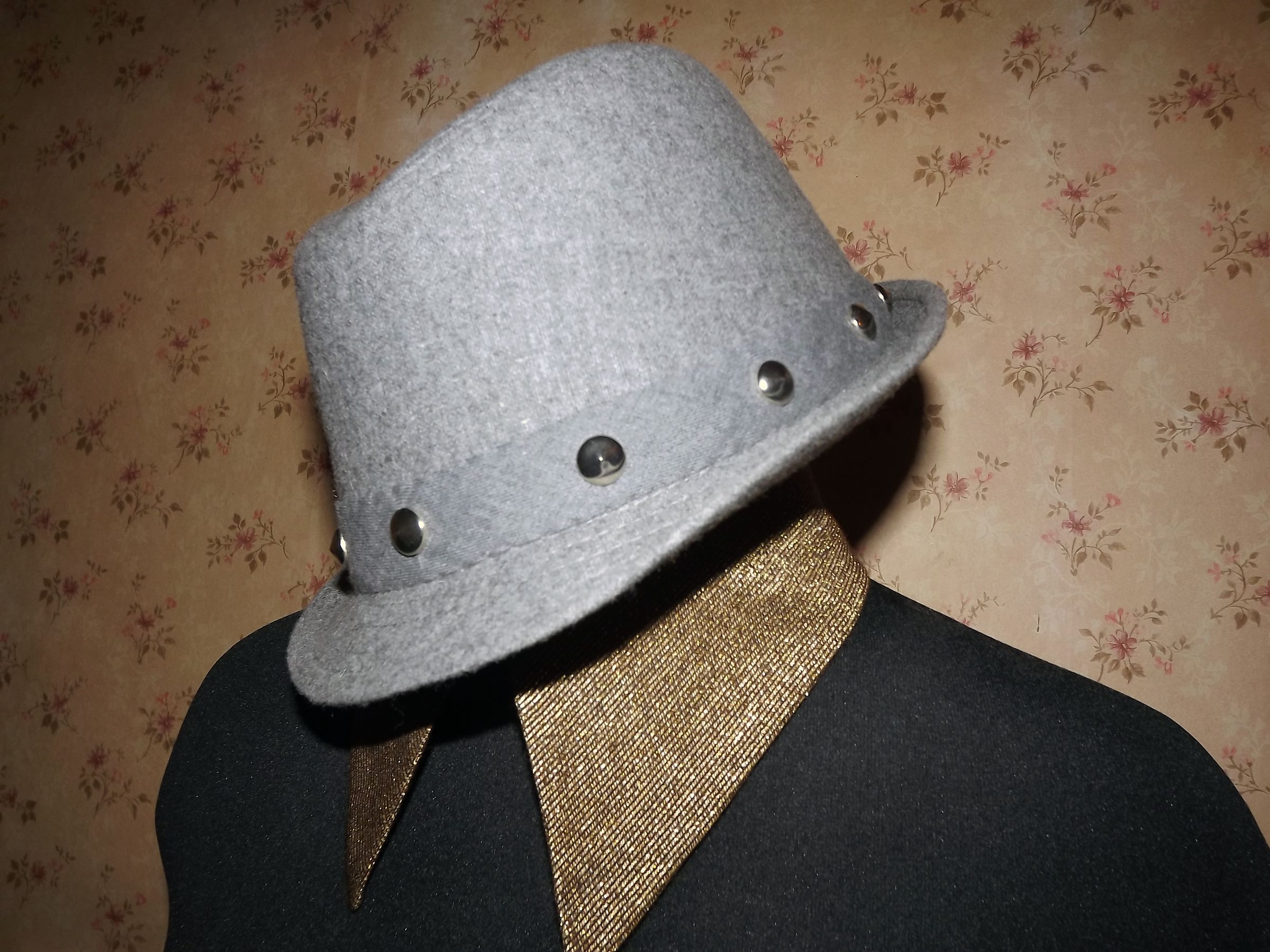 Thrift Store Fedora To a Wonderfully Studded Fedora Hat