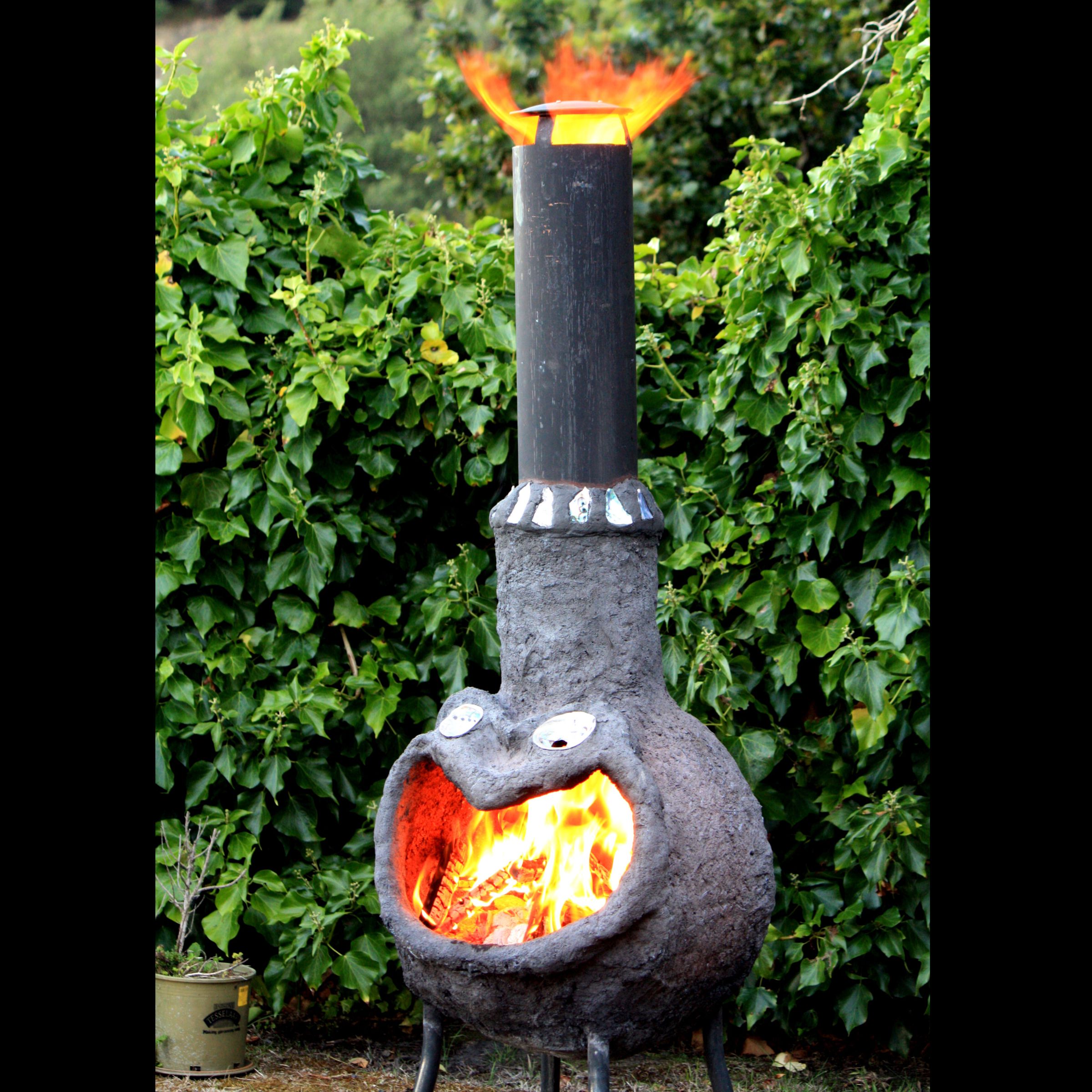 Outdoor fire place (Chimenea) from ferrocement