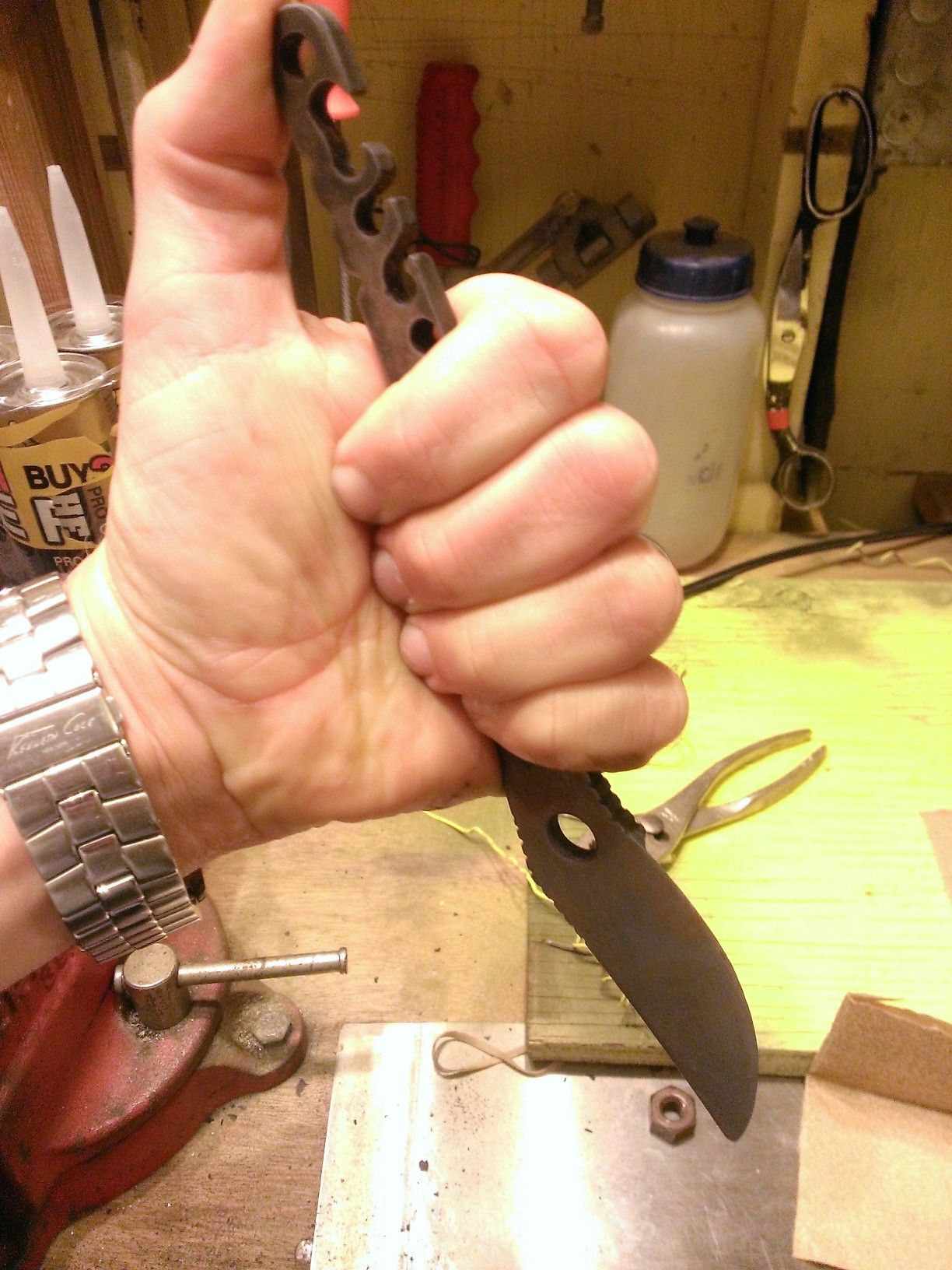 KARAMBIT Combat Fish Bone Knife and Bottle Opener (inspired by