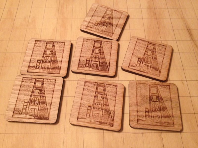 Oak Coaster With Personalized Image (Laser Cut)