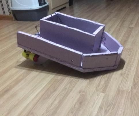 Foam Boat From 3d Printed Thrusters and Workshop Scrap