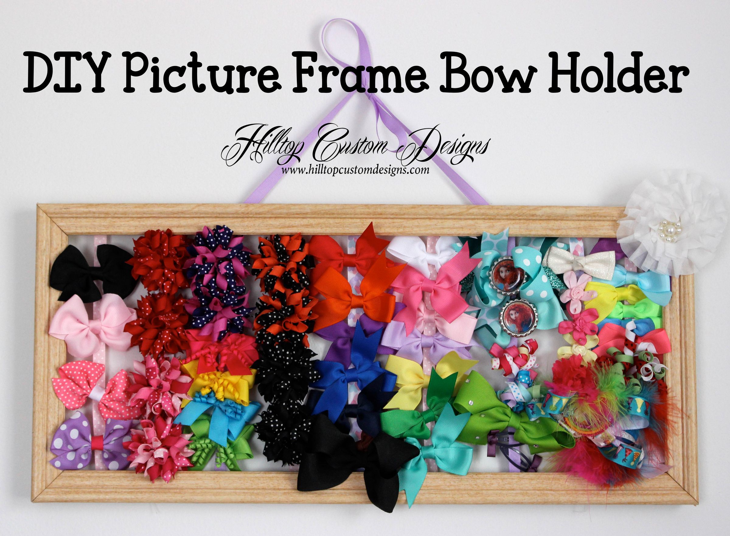 DIY Picture Frame Bow Holder