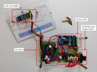 OLED Digital Clock With Arduino Pro-mini : 7 Steps - Instructables