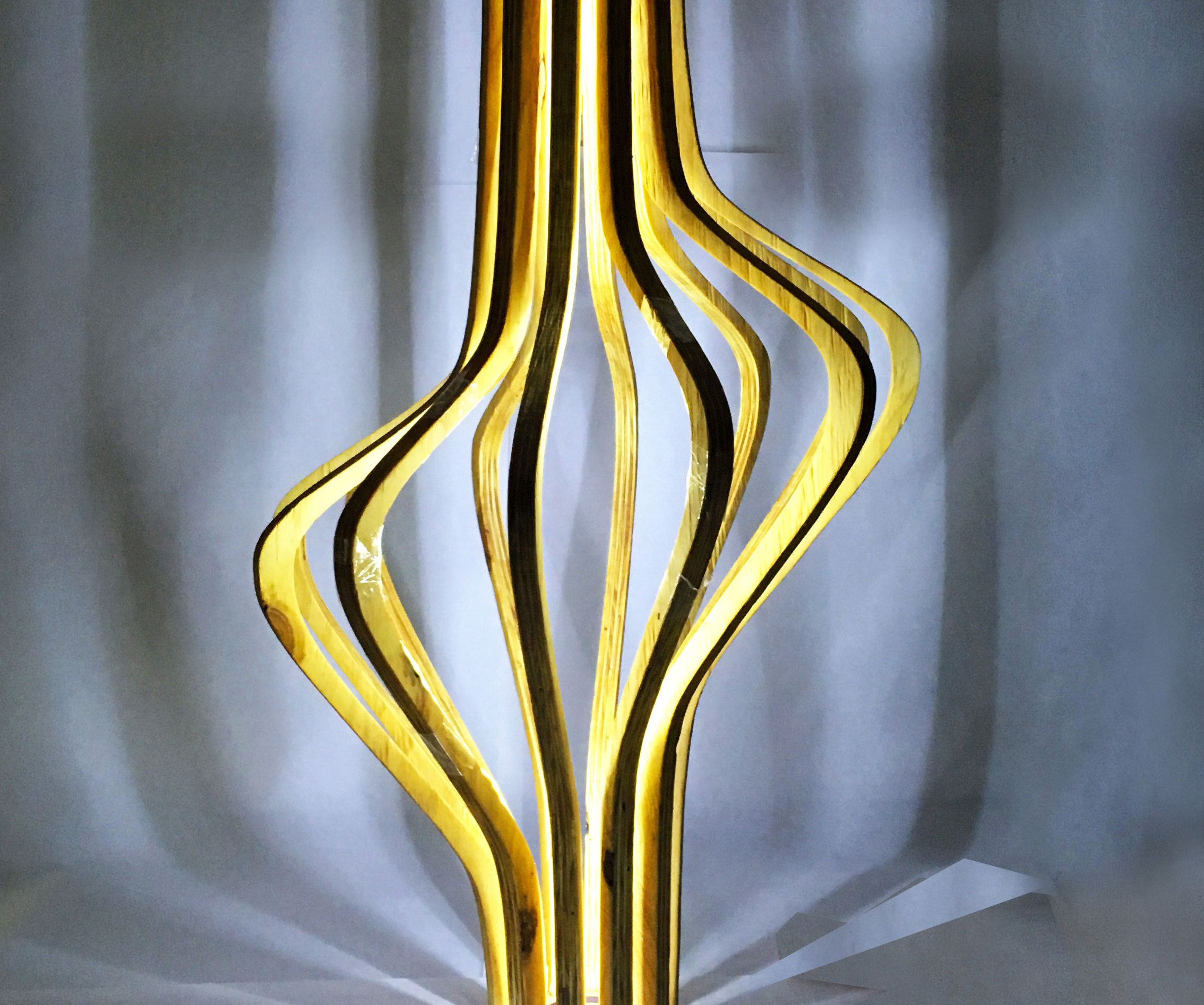 Cnc Wood Sculpture // Floor Lamp 