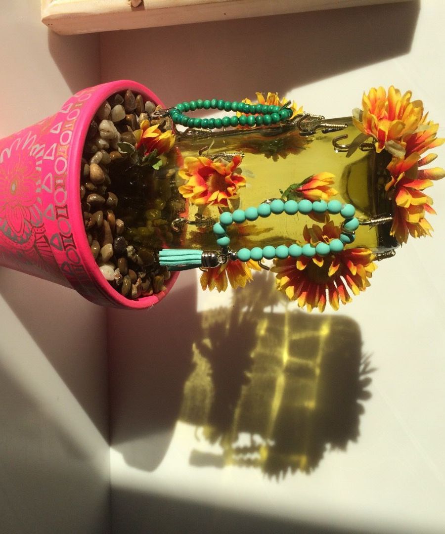 Wine Bottle Cactus (or Jewelry Hanger)