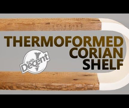 Reclaimed Modern Shelf W/ Thermoformed Corian