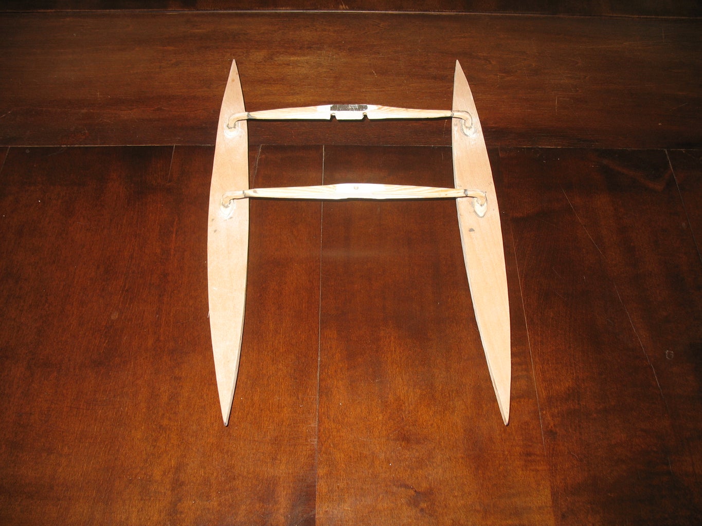 trimaran diy Assembled Outriggers