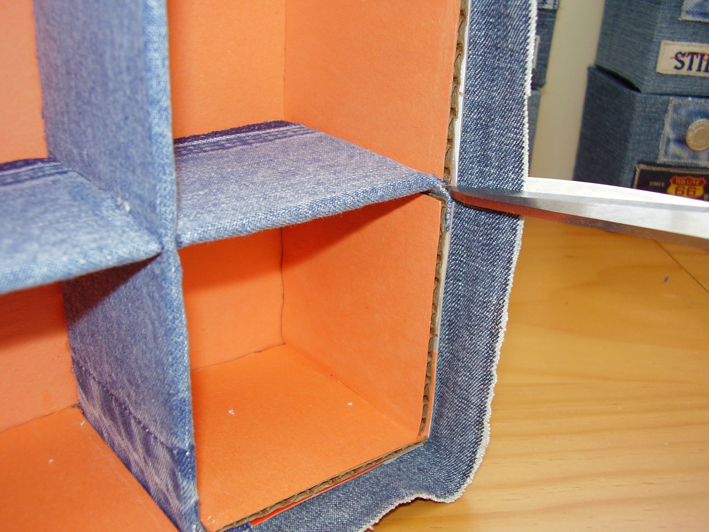 Cardboard + Denim Drawer 11 Steps (with Pictures) Instructables