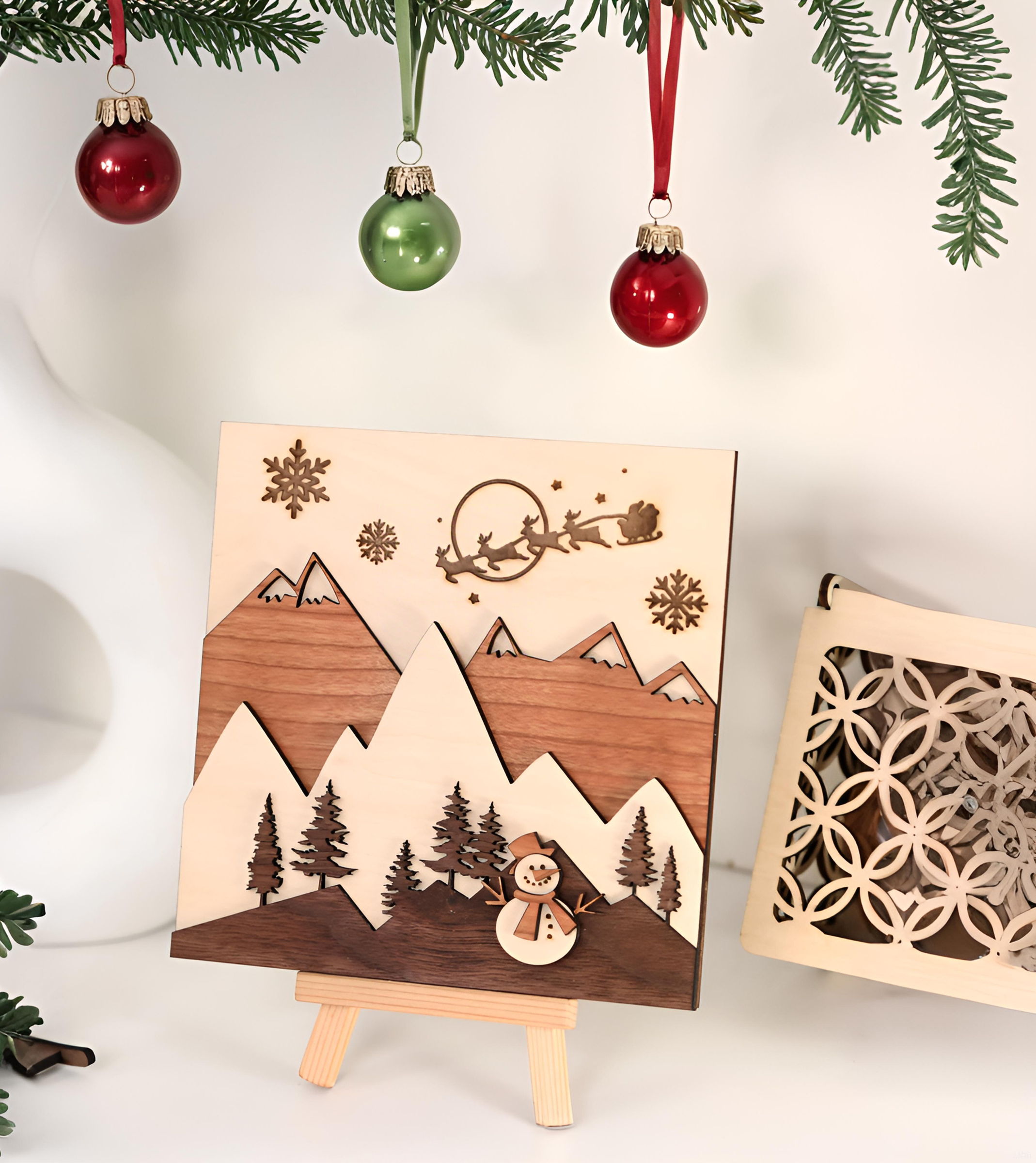 Christmas Multi-Layer Wooden Ornament