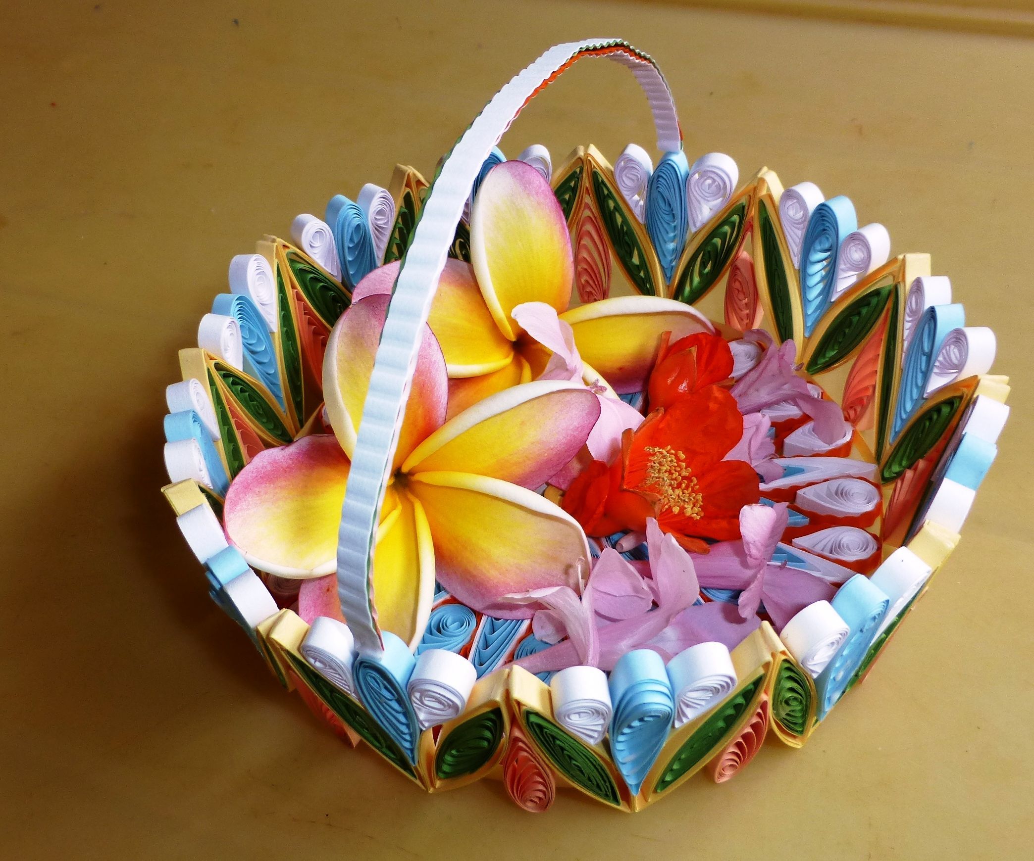 A Colorful Quilled Gift Basket