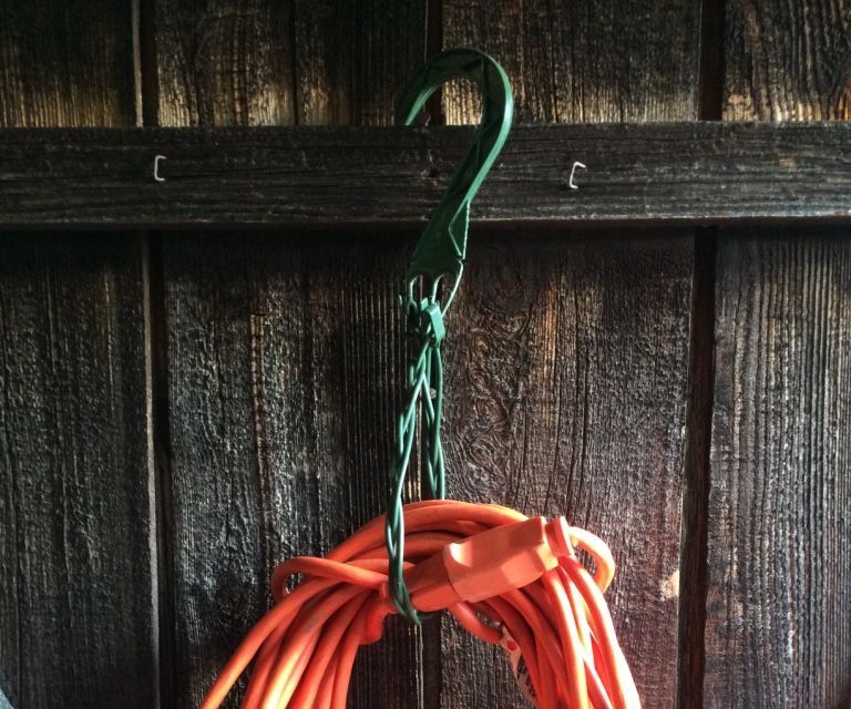 Cord/Hose Hangers From Plant Hangers