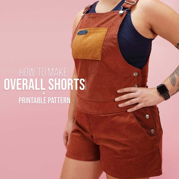 Pattern Short Overalls