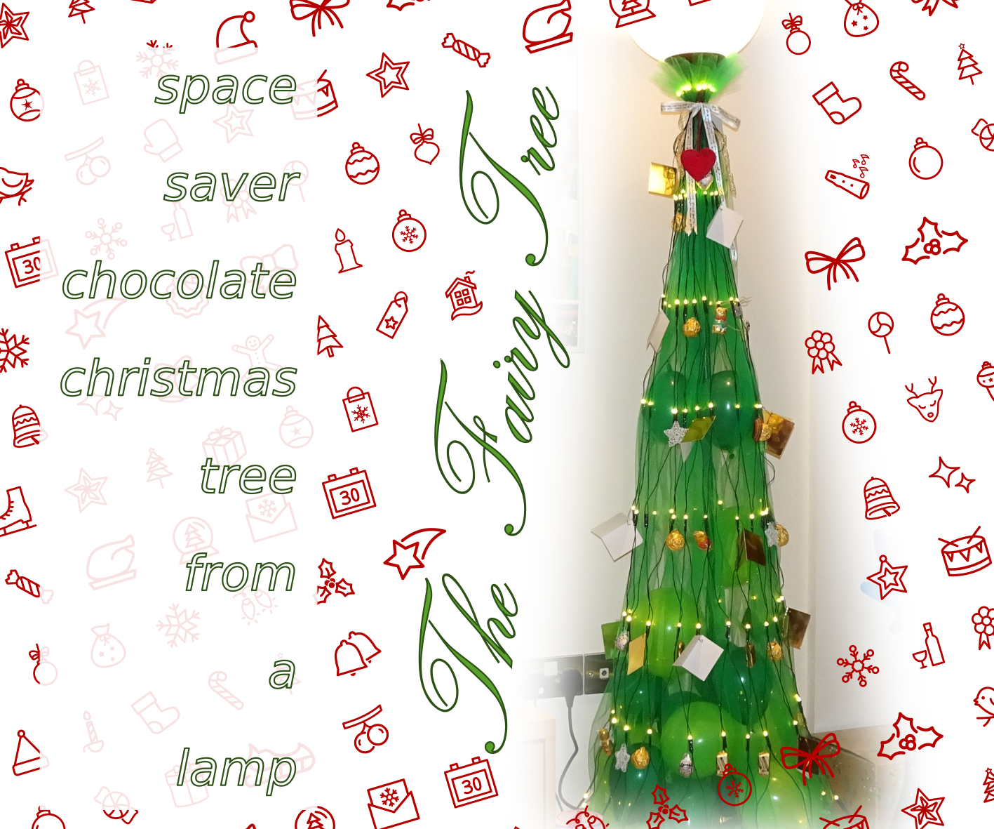 THE (F)AIRY TREE A.K.A. Space Saver Chocolate Xmas Tree From a Lamp