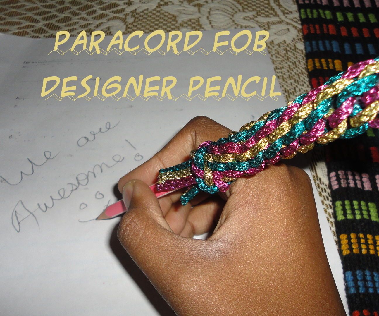 Paracord Fob Designer Pencil...