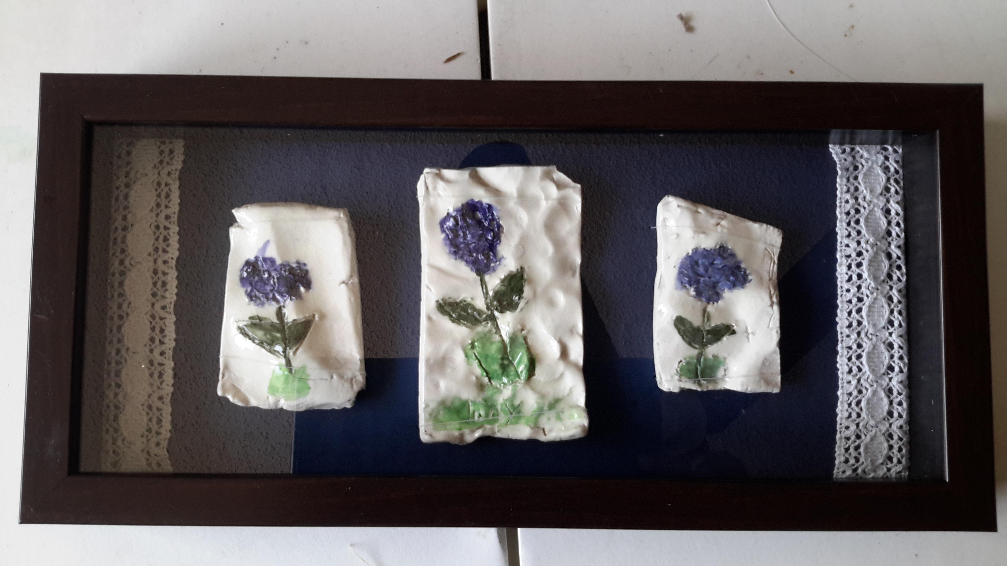 How to Display Keepsakes  in a Shadow Box Without  Gluing Them Down 