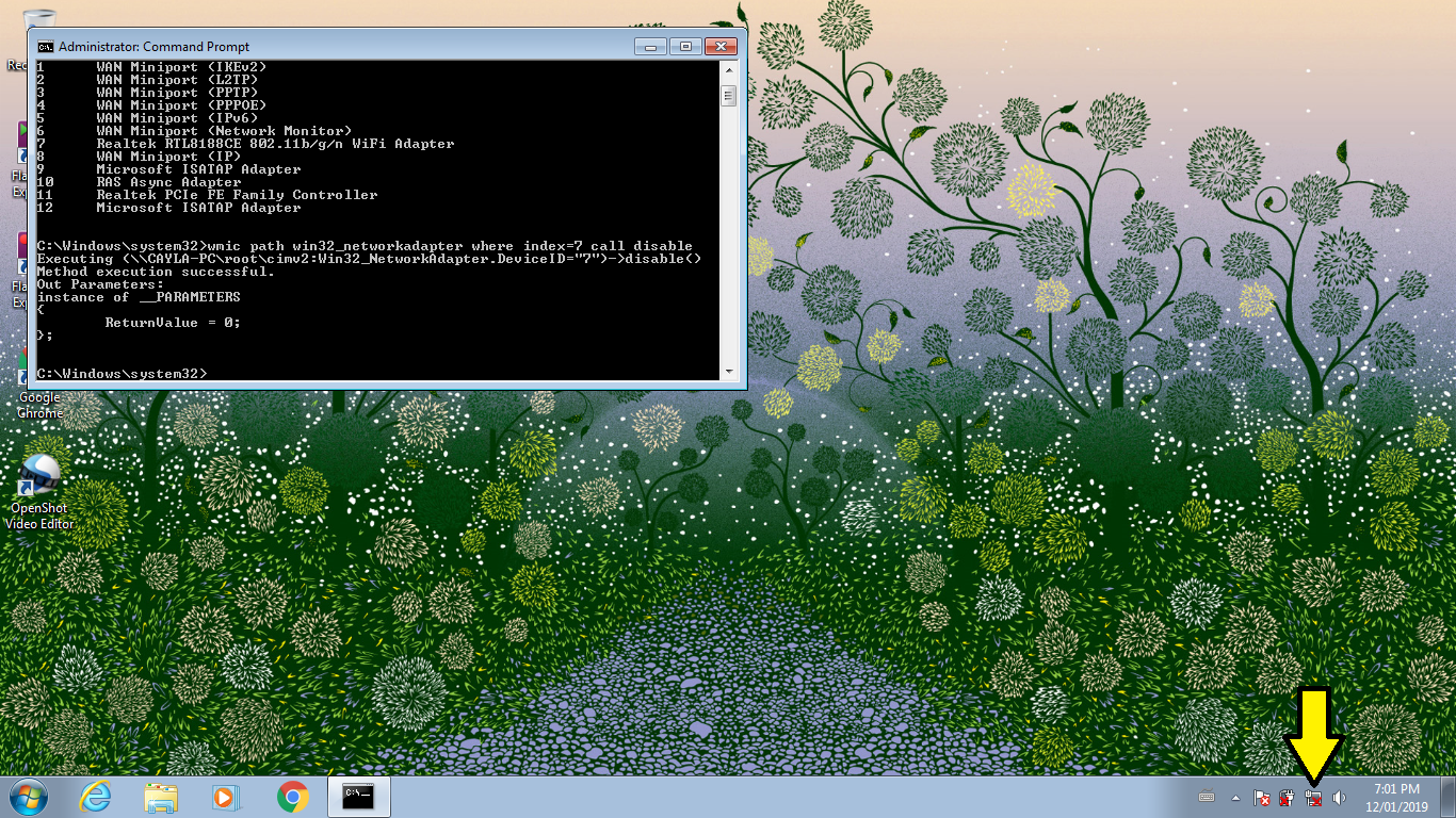 cmd command turn off wifi