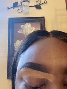 Take the Flat Concealer Brush and Carefully Outline the Brows With Concealer to Clean Them Up, Top and Bottom.