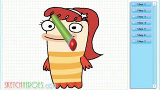 How to Draw Bea ( Fish Hooks )