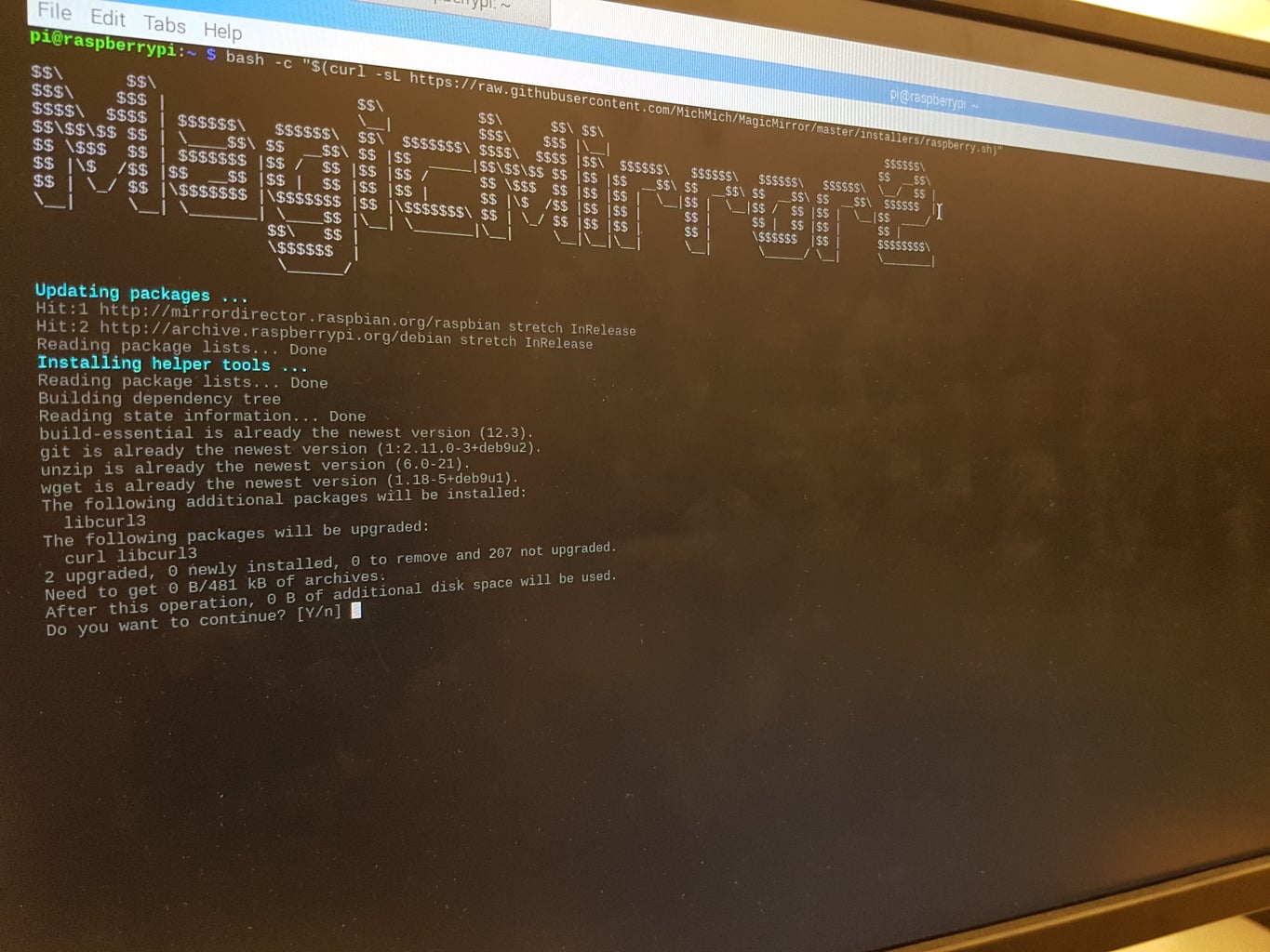 Phase 1 - Setting Up Raspberry Pi and MagicMirror