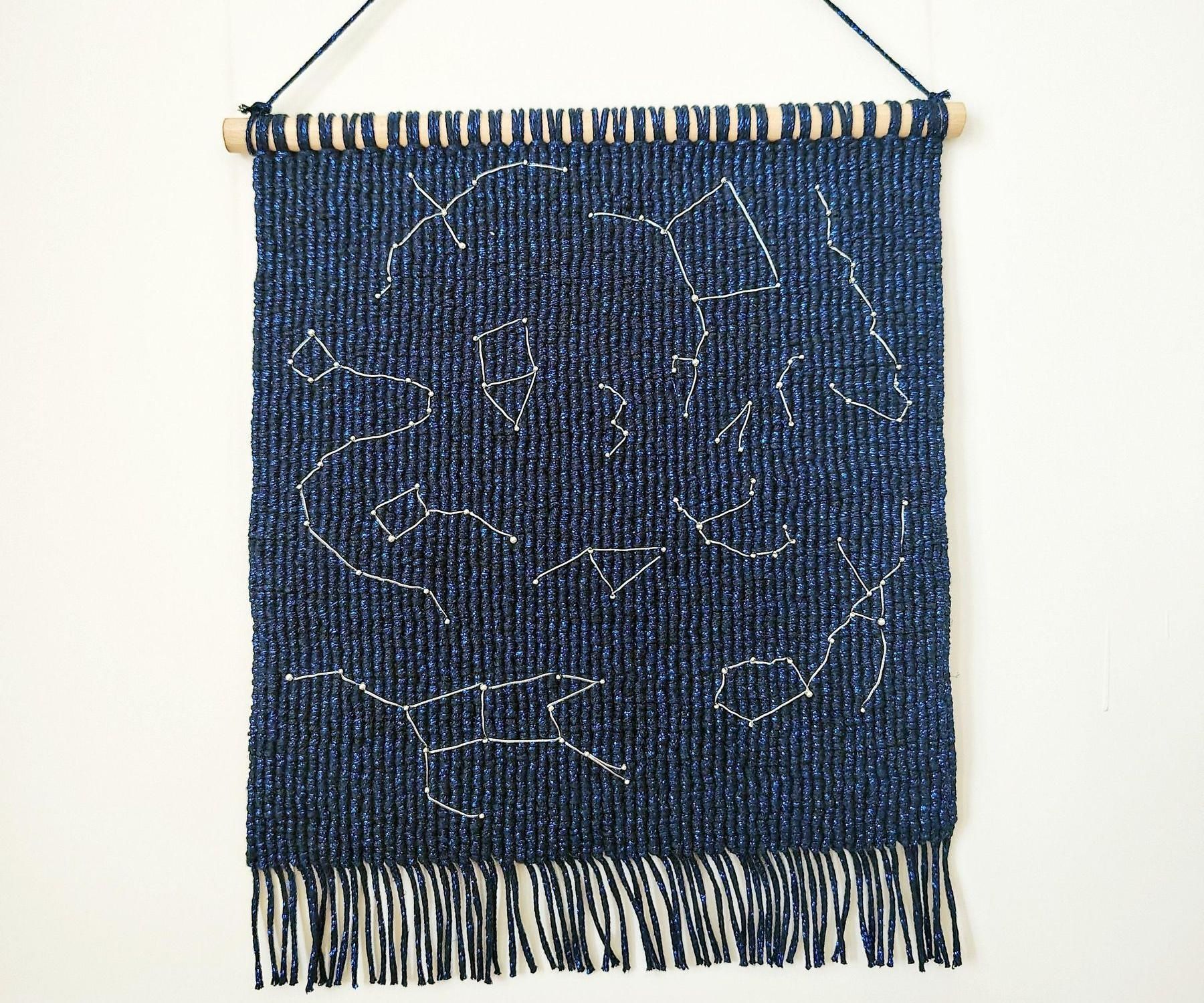 Woven Constellation Map of the Night Sky