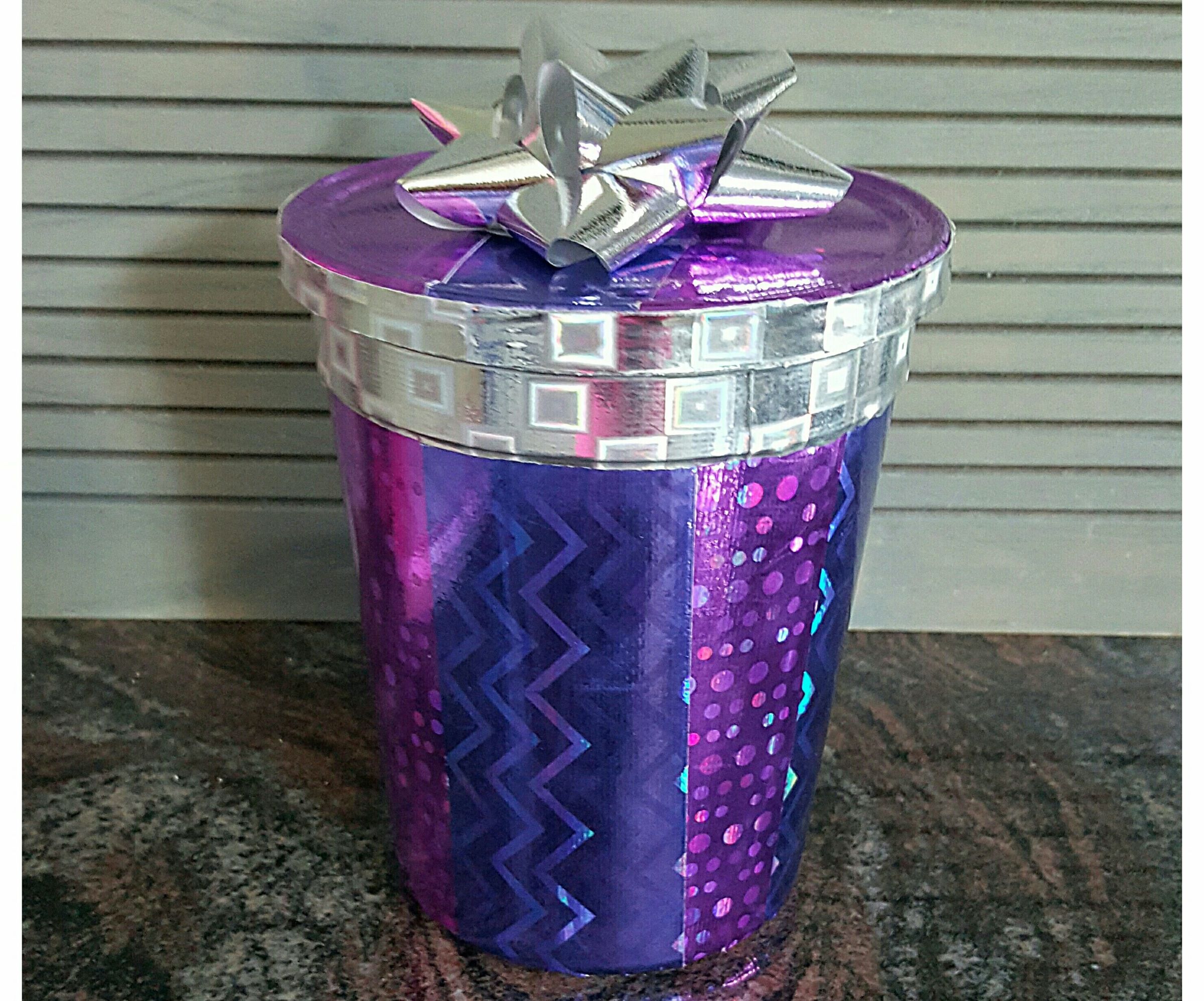 Purple Duct Tape Present Container in Honor of Prince 