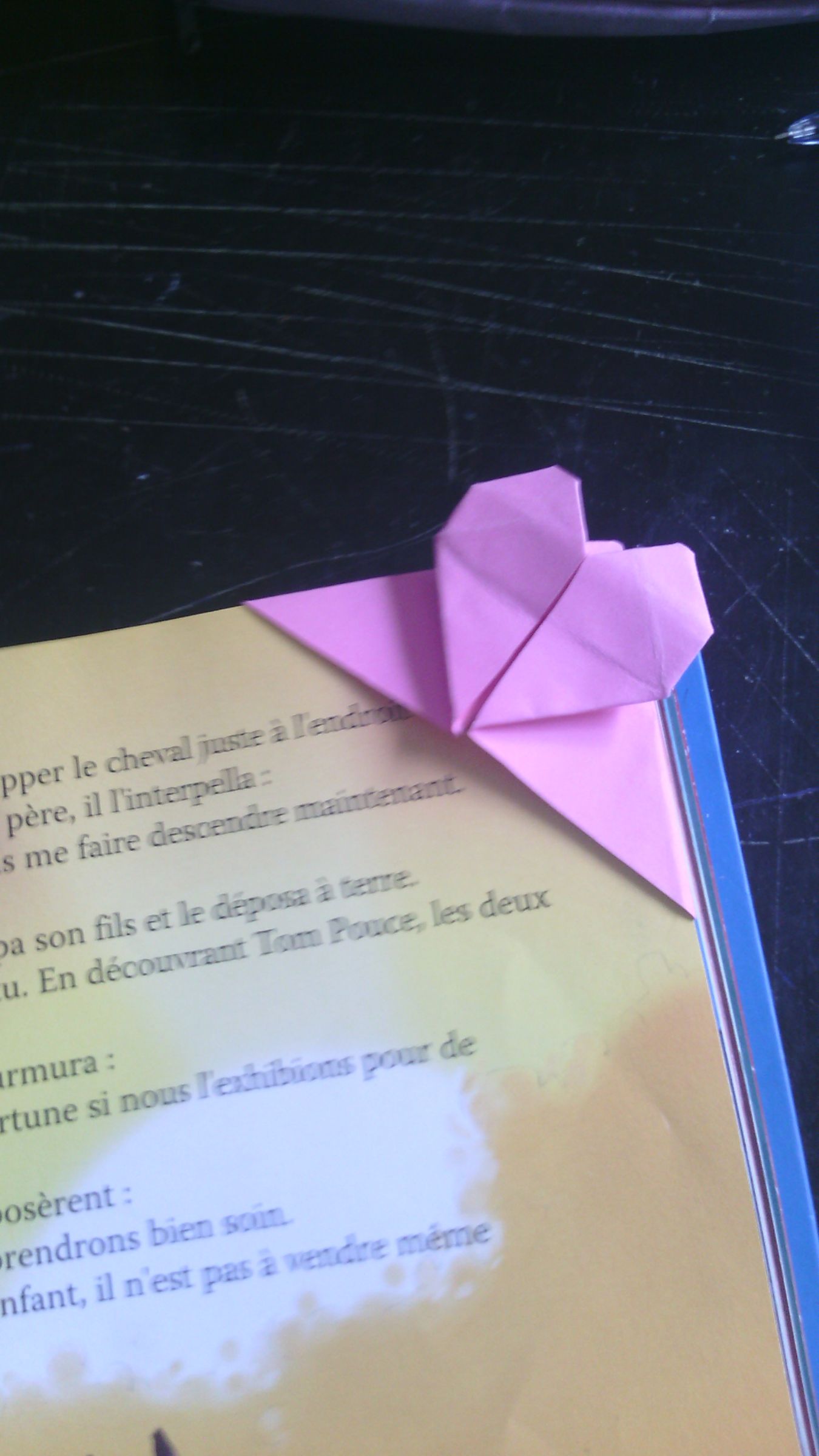 Origami Heart Bookmark