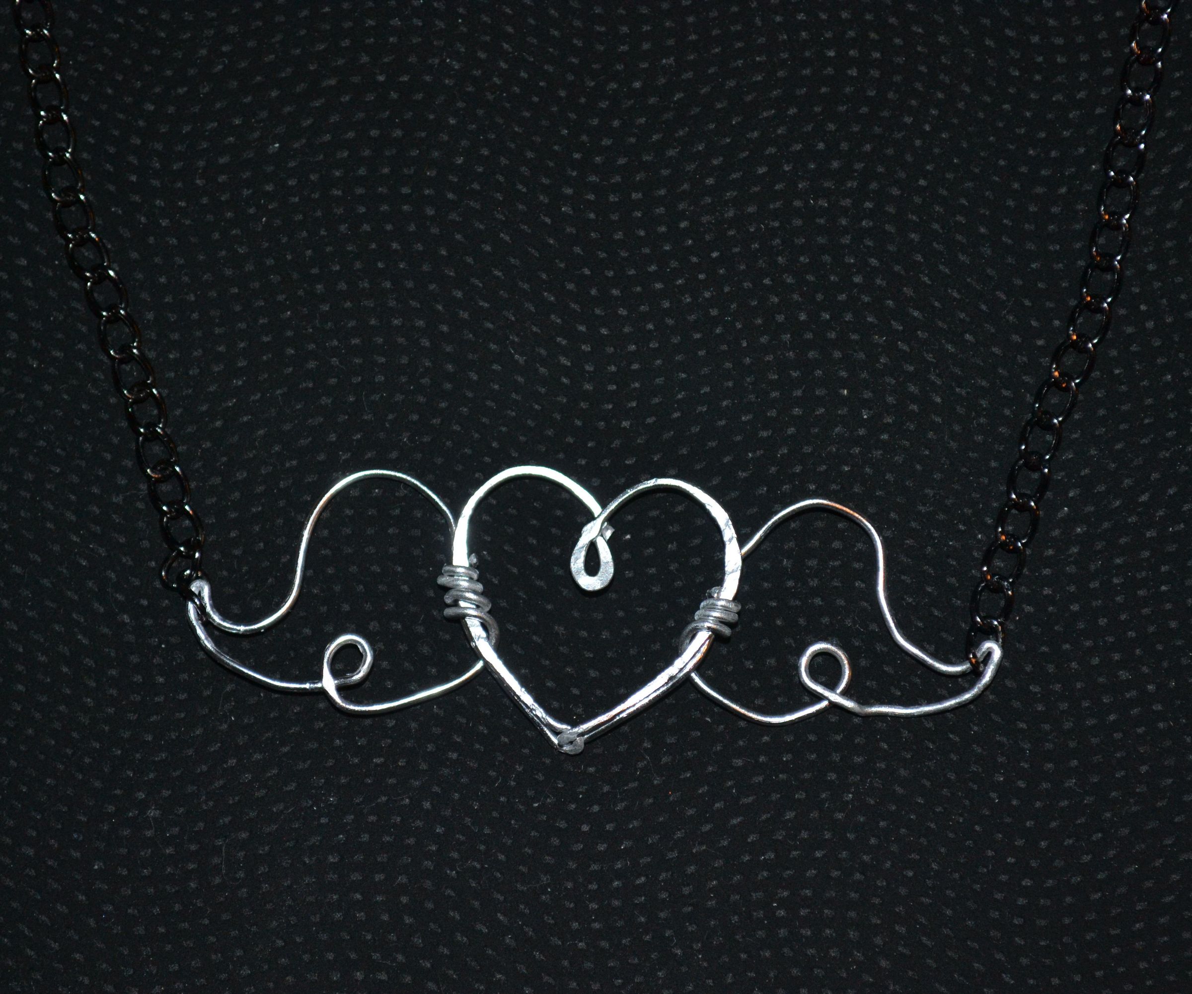 Wire Winged Heart Pendant