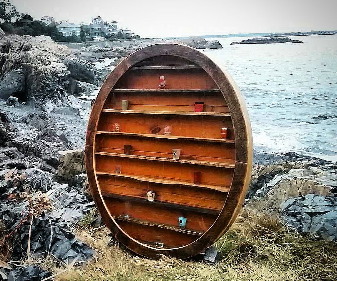 Oval Shot Glass Cabinet
