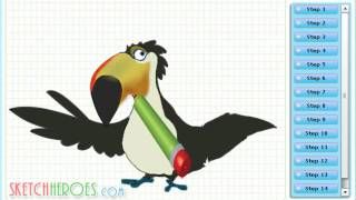 How to Draw Rafael the Tucan (Rio)