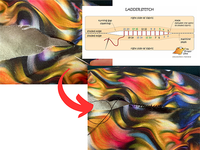 Close the Opening With a Ladder Stitch