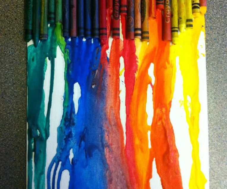 Fun and Easy melted crayon art for kids