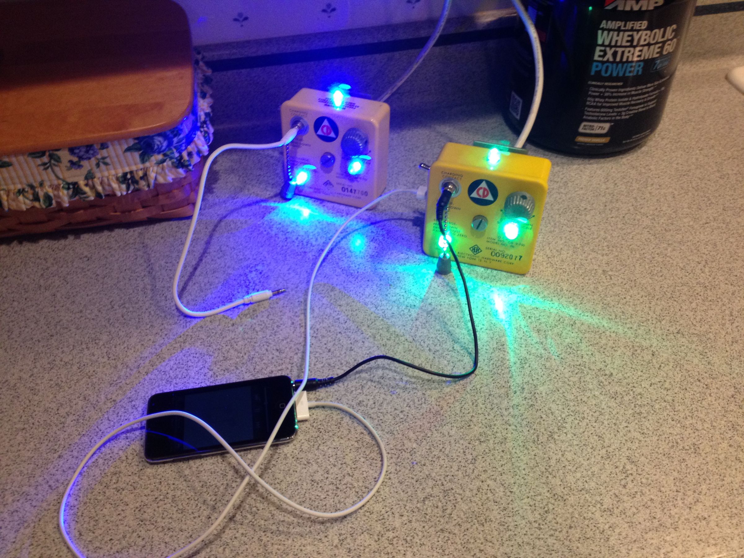 Steampunk / Civil Defense -  LED Iphone Docking Station