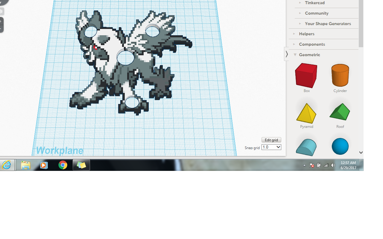 Mega Pixel Absol Fidget Spinner