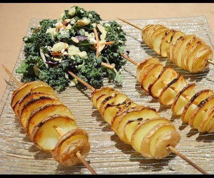 How to Cut a Spiral Potato on a Stick - Food Life Hacks 