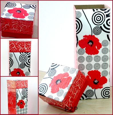 Decoupage Napkins With Crackeling Technique