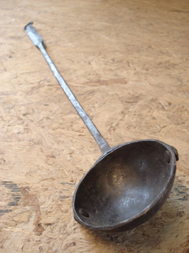 Iron spoon.