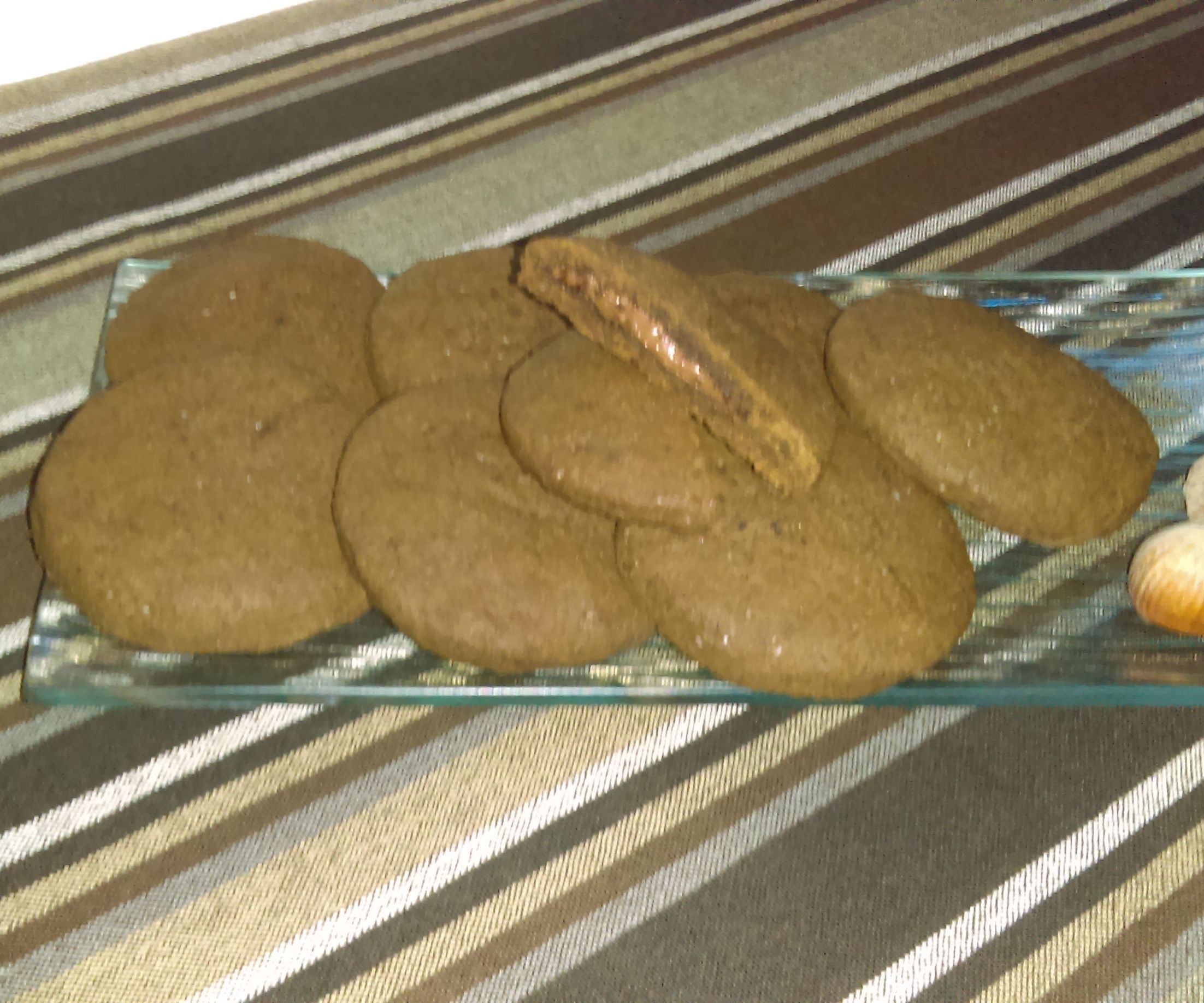 Tasty Carob Flour Gluten Free Cookies Nutella Filled 