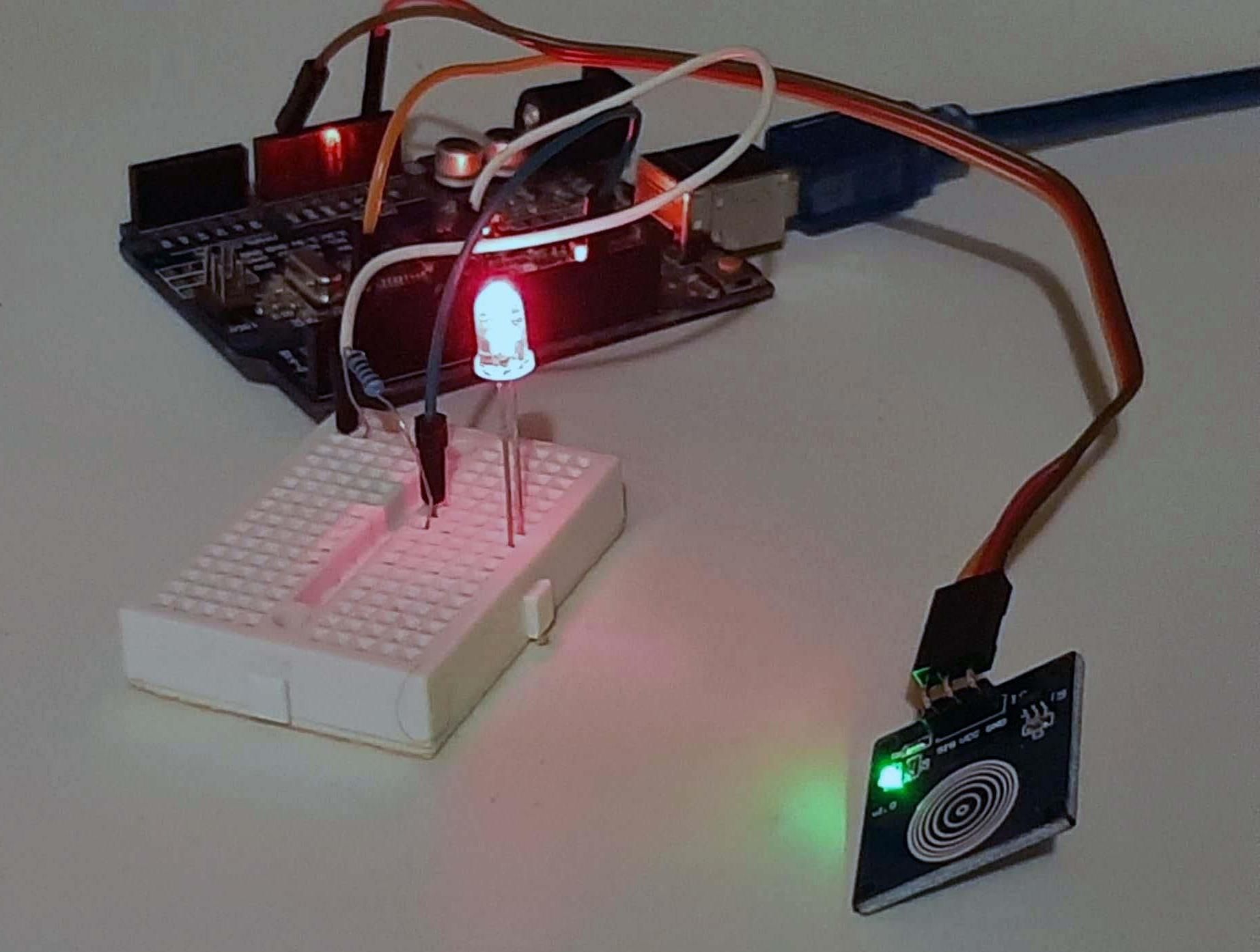 Arduino Dimmable LED On-Off With a Capacitive Touch Button