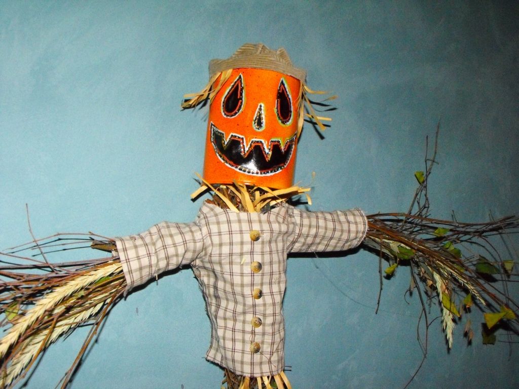 Solar Illuminated Jack-O-Lantern Twig Man