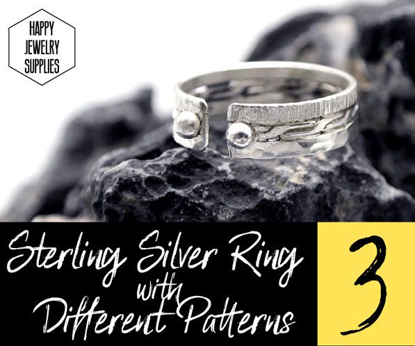 DIY Tutorial - How to Make Sterling Silver Ring With 3 Different Patterns!