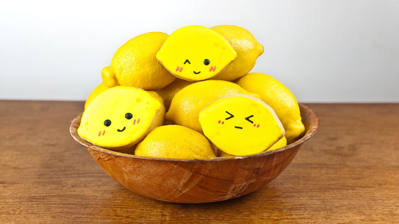 How to Make Super Cute Lemon Face Cookies