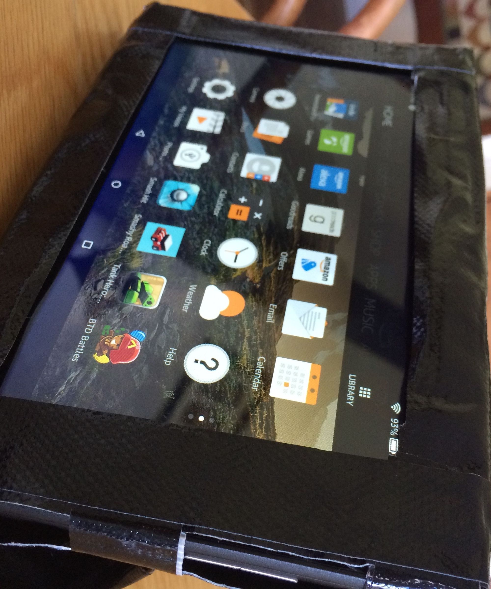 Duck Tape and Cardboard Tablet Case