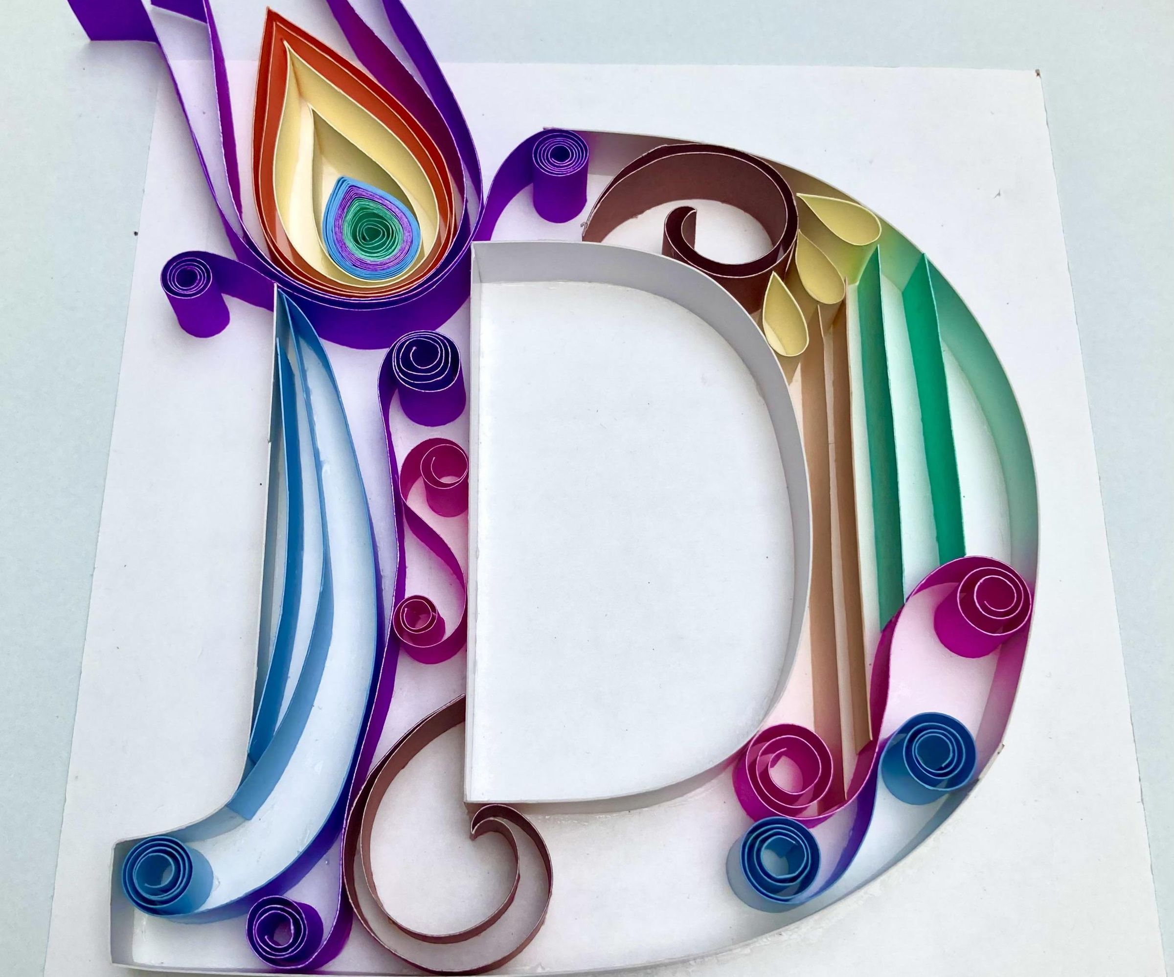 Decorating Letter "D" With Quilling Art