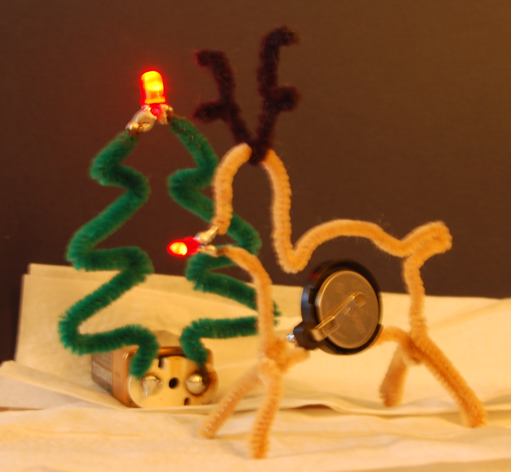 Pipe Cleaner LED Christmas Decorations