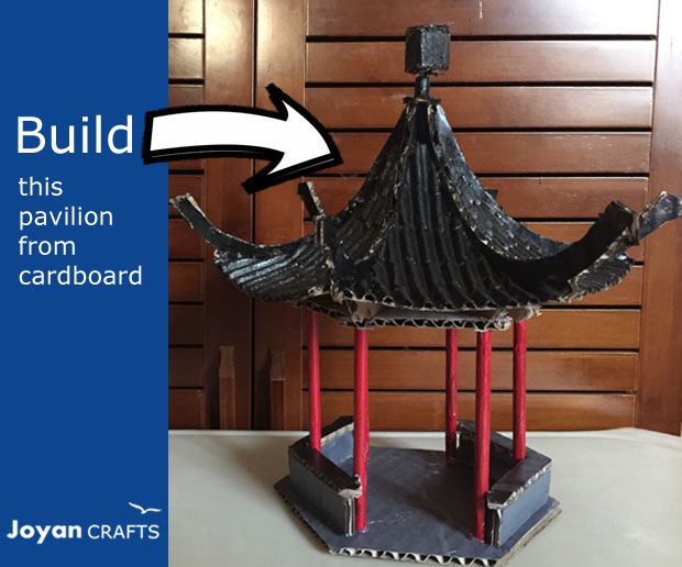 Ancient Chinese Pavilion From Cardboard