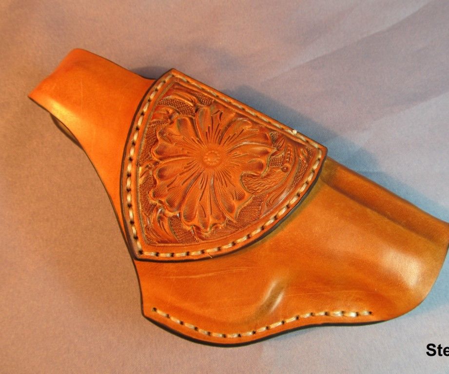 Makarov Handgun Leather Holster With Sheridan Tooling 19 Steps