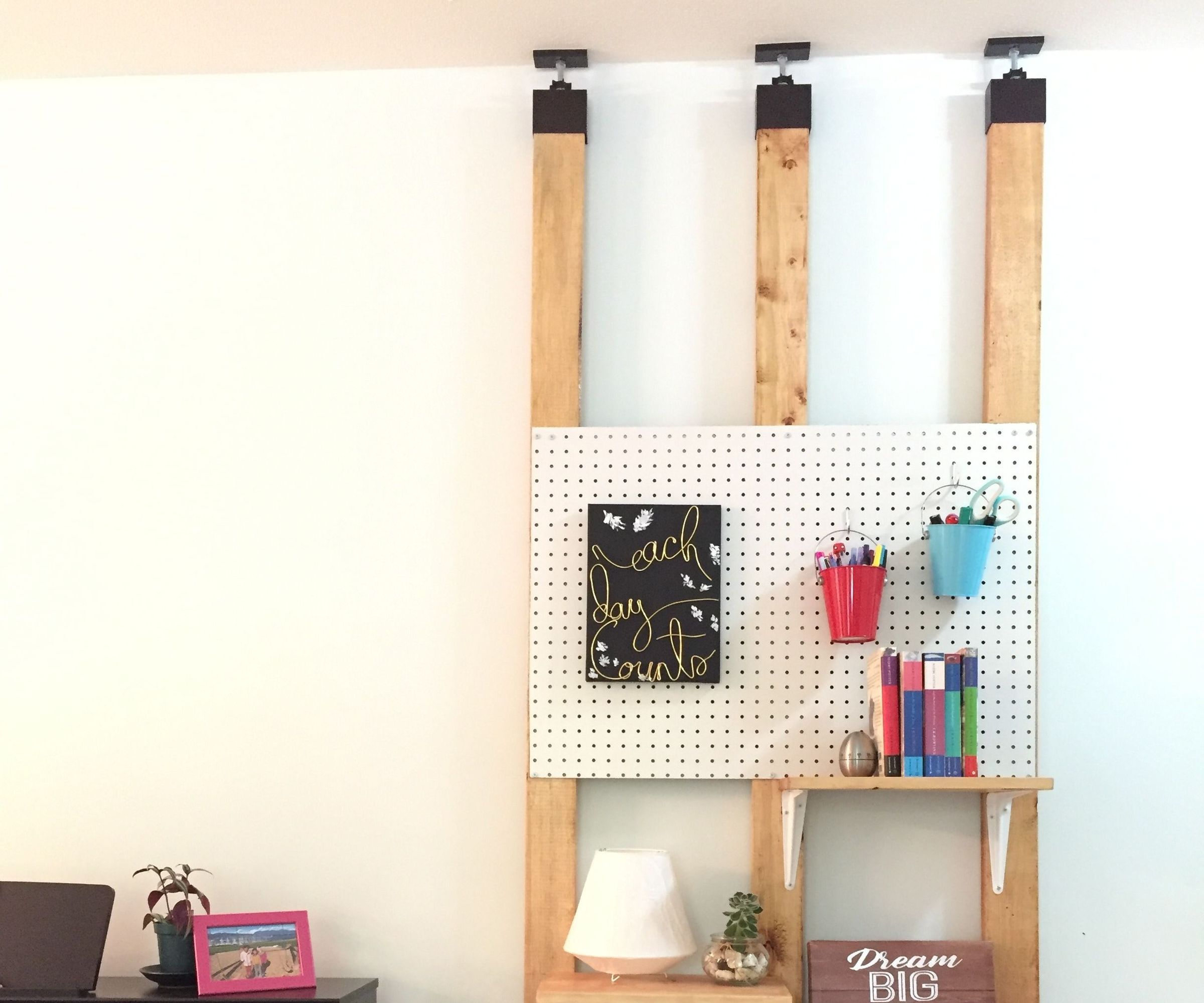 DIY Wall Storage With Pegboard