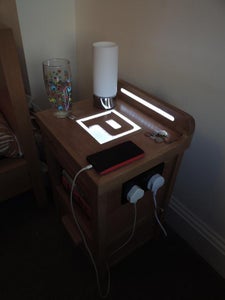 Matching Pair of Personalised Bedside Tables (nightstands) From Reclaimed Oak